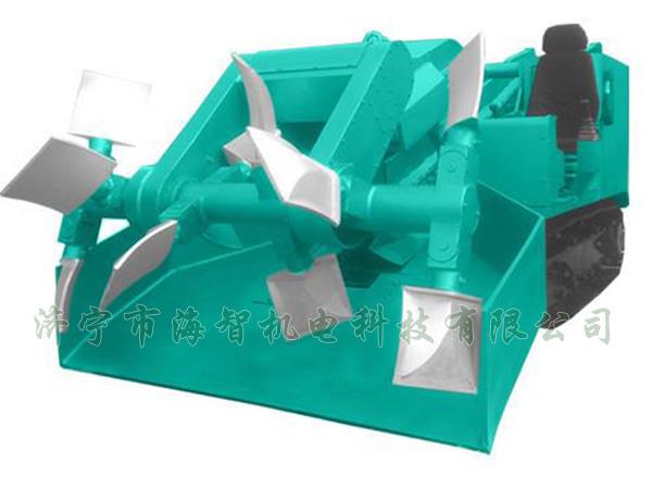 為了提高裝載效率，在取料方面通過(guò)滾耙式旋轉(zhuǎn)連續(xù)取料的方式